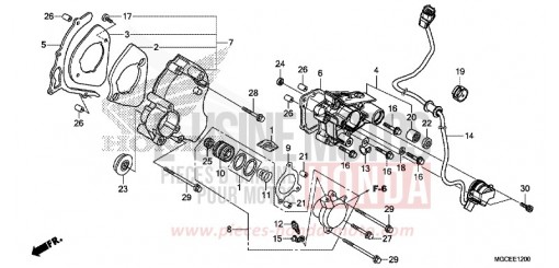 COPERTURA POSTERIORE SINISTRA CB1100SAE di 2014